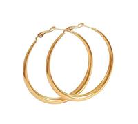 LMRJHAZM Boucles d'oreilles épais en or 18 carats pour femmes - grandes cerceaux en or hypoallergéniques | Bijoux géométriques minimalistes pour tous les jours, fêtes et mariages | Boucles