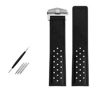 LMRJHAZM Bracelet de bracelet en cuir de 22 mm STRAP HOMMES HOMMES MENSEMENTS BAND BOUCLE PLIBLE BOUCLE NUBUCK ACCESSOIRES DE TRANSE