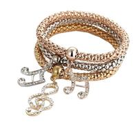 LMRJHAZM Bracelet de Verrouillage avec clé pour Les Femmes et Les Hommes - 925 Argent Sterling 3colors / lot Arbre Bracelet Cristal hiboue Verrouillage Musical Note