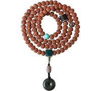 LMRJHAZM Bracelet Panzhu, Rosaire Bouddhiste, 108 Perles Bracelet Collier, Vajra Bodhi Mala Perle de prière pour la méditation de Yoga Rosaire des Perles de Chandail Bijoux (Couleur: A)