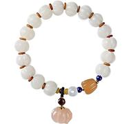 LMRJHAZM Bracelet Panzhu, Rosaire Bouddhiste, Perles pour Bracelets, Jade Bodhi Root Root Wood Perles de prière Cuff Méditation pour Femmes Bijoux (Couleur: B) (Couleur: A) (Couleur: B)