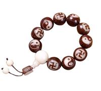 LMRJHAZM Bracelet Panzhu, Rosaire Bouddhiste, Rosary Perles, Tai Chi Bagua Bodhi Root Hand String Bodhi Handhi Handle Chain Bouddha Boads Bijoux Bouddhiste tibétain