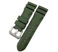 LMRJHAZM Broupe de montée en caoutchouc 22 mm 24 mm 26 mm Slicon Watch Strap Fit pour Panerai Submersible Luminor Pam Green Blue Bracelet imperméable (Couleur: Pin d'orange, taille: 26 mm)