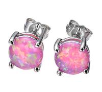 LMRJHAZM Cellacity 8 couleurs en opale opale 925 bijoux de bijoux boucles d'oreilles pour femmes Fashion Simple Over Studs Color Gift