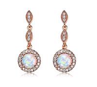 LMRJHAZM Cellacity Water Drop en forme 925 bijoux rond boucles d'oreilles pour femmes pour femmes gouttes d'oreille à oreilles de rose cadeau