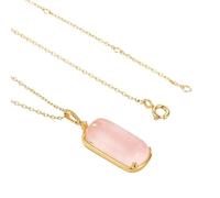 LMRJHAZM Chandelier Natural Rose Quartz Pendants Collier Fomen Femmes