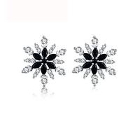 LMRJHAZM Classic 925 Boucles d'oreilles de goujon de flocon de neige pour femmes bijoux féminines