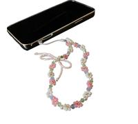 LMRJHAZM Collier pendentif en cristal bowknot/bracelet/téléphone charme/décoration de goujons d'oreille Decoration des perles de fleurs