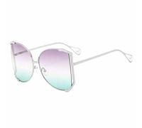 LMRJHAZM Fashion Overashed Frame Pearl Decoration Metal Sunglasses Femmes Luxury Luxury Street Street Snap Sun Glasses UV400