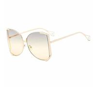 LMRJHAZM Fashion Overashed Frame Pearl Decoration Metal Sunglasses Femmes Luxury Luxury Street Street Snap Sun Glasses UV400