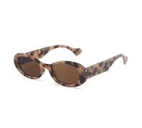 LMRJHAZM Fashion Petites Lunettes de Soleil ovales Femmes Vintard Leopard Couleurs Eyewear Men Glasse-Soleil Shades UV400