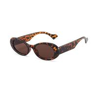 LMRJHAZM Fashion Petites Lunettes de Soleil ovales Femmes Vintard Leopard Couleurs Eyewear Men Glasse-Soleil Shades UV400
