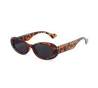 LMRJHAZM Fashion Petites Lunettes de Soleil ovales Femmes Vintard Leopard Couleurs Eyewear Men Glasse-Soleil Shades UV400