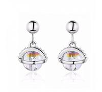 LMRJHAZM Femme Girl Wedding Gift Stud Oreing Bringle Planet Righestone Pendientes