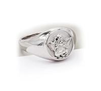 LMRJHAZM Girl Products Hug From Heaven Gold Memorial Angel Ring, 18K Gold plaqué en acier inoxydable Guardian Round Angel Chunky Anneaux, Angel Pattern Statement Promise Ring, Inspirational Jewelry