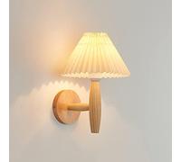 LMRJHAZM Lampe à Lampe Applique Moderne Mount Lumière plissée Tissu Lampe à Lampe, applices Nordiques câblées des lumières murales intérieures pour Le Salon de lit de Chambre à Coucher, Lampes de