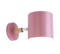 LMRJHAZM Lampe américaine Macarons Modernes Iron Art Mur Tals with E26 / E27 Base Solid Wood Decoration Mur Mall Personnalité Corridor Corridor Corridor Store Bedroom Bedside Wall Light (3) Lampe