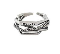 LMRJHAZM Les Femmes sonnent réglables, Ouverts Dames Ring rétro pour Toujours l'amour Large Double nouveauté Vintage ringsrty