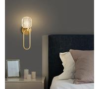 LMRJHAZM Light Modern Murce Moderne, Toutes Les Lampes murales en cuivre 丨 Lumière Luxueuse de Luxe en Cristal postmoderne Lumière 丨 G9 Approches murales dimmables compatibles avec Le Chevet de