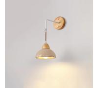 LMRJHAZM Light Retro Interior Wabi Sabi Sabice Round Natural Yellow Travertine Lights E26 Home Single Head Utilisation de Lampe Murale en Pierre pour l'hôtel, Le Restaurant et Le Bar Éclairage