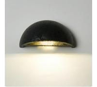 LMRJHAZM Light Wabi-Sabi Intérieur Lampe Murale Semi-Cercle Jaune en travertin Murs Applique 3000k Lumière Chaude Lampe Murale en Pierre Naturelle utilisée dans Les couloirs Cage d'escalier