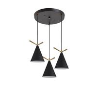 LMRJHAZM Pendant léger créatif Conique Repas Lustre Ligne Plafond de Plafond éclairage Couleur Art Arts lumières décoratives e27 Gardien de Main réglable Lanterne en métal pour Le Salon de l'îlot