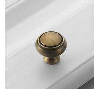 LMRJHAZM Poignée de Porte d'armoire de Meuble Simple rétro américaine en Bronze, poignée monotrou en Demi-Cercle en cuivre Pur, poignée d'armoire en cuivre Antique, 7185, Laiton Vintage, 76