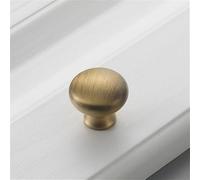 LMRJHAZM Poignée de Porte d'armoire de Meuble Simple rétro américaine en Bronze, poignée monotrou en Demi-Cercle en cuivre Pur, poignée d'armoire en cuivre Antique, 7185, Laiton Vintage, 76