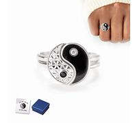 LMRJHAZM Produits de fille Vous êtes le yin de mon ensemble d'anneaux Yang, 2pcs meilleurs amis you me yin yang ring, yin yang assortiment des anneaux de couple, yin yang tai chi paire anneau