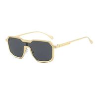 LMRJHAZM Punk Metal One Piece Sunglasses Femmes Hommes irréguliers Pêche extérieure Summer Souettes de Voyage UV400