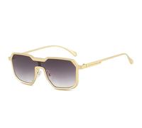 LMRJHAZM Punk Metal One Piece Sunglasses Femmes Hommes irréguliers Pêche extérieure Summer Souettes de Voyage UV400