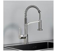 LMRJHAZM Robinet de cuisine commerciale de lampe avec pulvérisateur à poil, arc à arc à arc à haut débit Tire les robinets d'évier de printemps, robinets de cuisine avec pulvérisateur à traction,