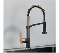 LMRJHAZM Robinet de cuisine commerciale de lampe avec pulvérisateur à poil, arc à arc à arc à haut débit Tire les robinets d'évier de printemps, robinets de cuisine avec pulvérisateur à traction,