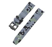 LMRJHAZM Sangle de camouflage pour Omega pour Swatch Moonswatch End Ext End Silicone Rubber Bracelet Men Femme Sport Watch Band Accessoires 20 mm
