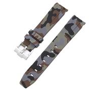 LMRJHAZM Sangle de camouflage pour Omega pour Swatch Moonswatch End Ext End Silicone Rubber Bracelet Men Femme Sport Watch Band Accessoires 20 mm