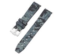 LMRJHAZM Sangle de camouflage pour Omega pour Swatch Moonswatch End Ext End Silicone Rubber Bracelet Men Femme Sport Watch Band Accessoires 20 mm