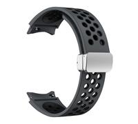 LMRJHAZM Sangle de silicone de 20 mm pour Samsung Galaxy Watch 6 Classic 43 47 mm 5pro 45 mm Breather No Gaps Buckle Watch 7 6 5 4 40 mm 44 mm Bands