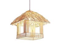 LMRJHAZM Style Japonais Creative Chandelier Natural Art Lampe Shades Beige Vintage Vintage Loues décoratives à la Main
