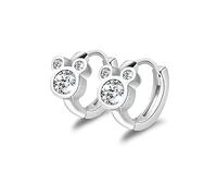 LMRJHAZM Zircone cubique Small Hoop Ooy Earrings 925 Sterling Silver plaqué hypoallergénique CZ souris mignonne de cerceaux de huggie cartilage pour femmes 16g Piercing oreille étalon