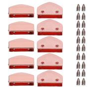 Lmrysalque 10 ensembles bouchon de fermeture éclair aspect brillant pratique pratique attrayant accessoires de sac décoratif pour valises (Or Rose)