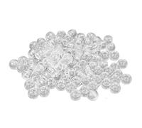 Lmrysalque 100 pièces perles de tressage de cheveux en plastique grande Section de trou 12mm Dreadlocks perles de tresse de cheveux (Transparente)