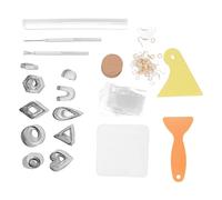 Lmrysalque 130 pièces ensemble de coupe-argile polymère bijoux boucles d'oreilles production de bricolage Kit de boucles d'oreilles en argile polymère pour bricolage artisanat