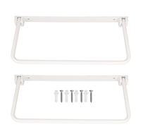 Lmrysalque 2 ensemble pliable RV étagère à chaussures en alliage d'aluminium gain de place mural organisateur de chaussures étagère pour hôtel salon (Blanche)