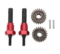 Lmrysalque 2 pièces arbre d'entraînement RC pour voiture sur chenilles 1/10 RC avec coupleur 8258 engrenage de sortie d'entraînement de portail