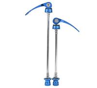 Lmrysalque 2 pièces brochettes de moyeu de roue de vélo VTT axe de vélo de route levier de brochette à dégagement rapide (Bleue)