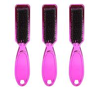 Lmrysalque 3 pièces peigne de coiffure multifonction brosse de toilettage pour barbe poignée incurvée brosse à moustache