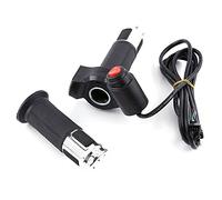 Lmrysalque 4 couleurs poignées d'accélérateur torsadées 3 vitesses avec poignée d'écran d'affichage LED pour vélo électrique (Argent)