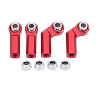Lmrysalque 4PCS Metal Ball Joints for 1/10 RC Car M4 Thread 7.0mm CW Link Rod End Ball Heads 2 Elbow 2 Straight (Rouge)