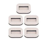 Lmrysalque 5 pièces feutre roulette tasse Rectangle Concave chaise de bureau rouleau coussin de fixation meubles roue roulette tasse pour bois dur (Couleur du haricot)