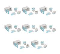 Lmrysalque 8 ensembles Mini maison de poupée ustensiles de cuisine bouilloire grille-pain plateau de four Kit d'ustensiles de cuisine miniatures